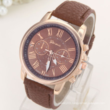 2015 new product ladies leather watch cheap Geneva Quartz Watches Price
